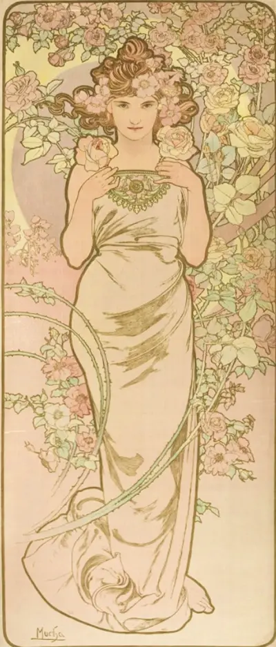La Femme Animee en Fleur Alphonse Mucha